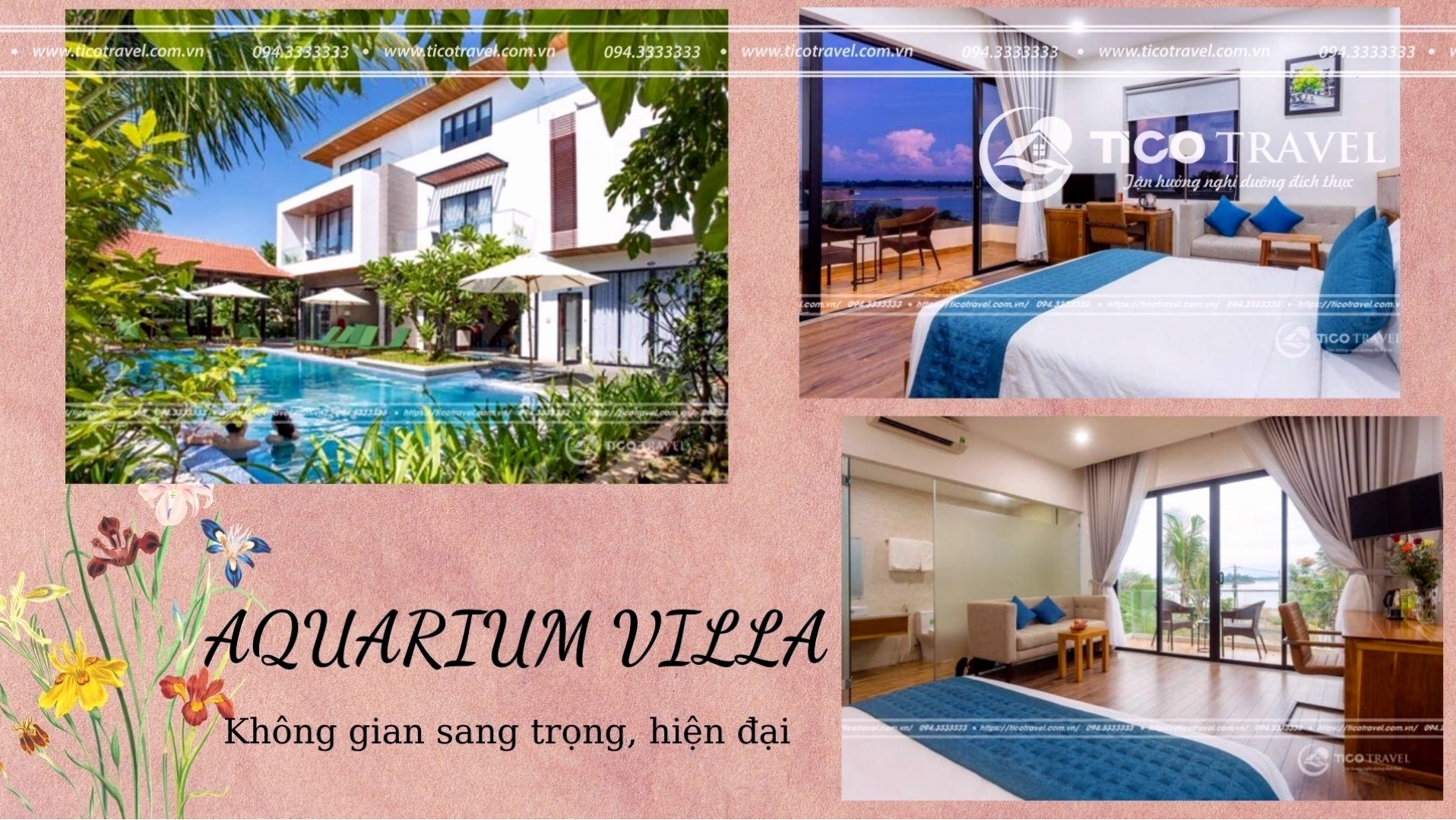 Aquarium Villa Hội An với thiết kế hiện đại và hồ bơi đẹp
