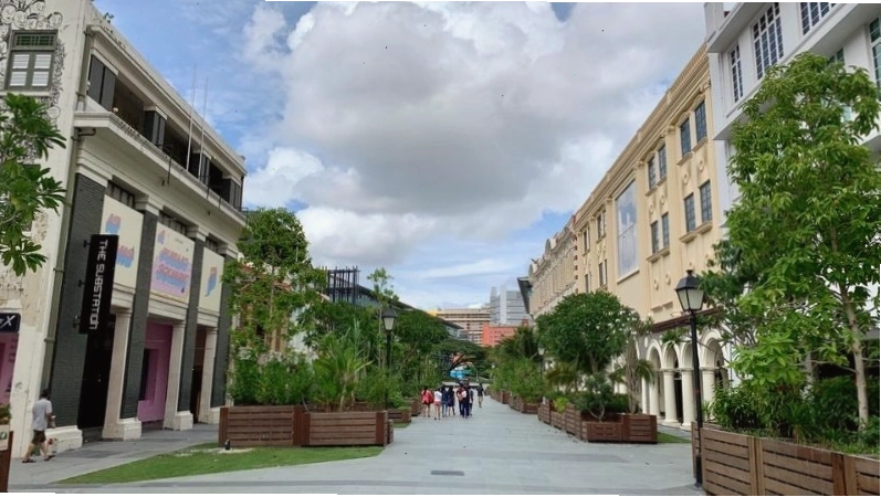 Armenian Street Park nối liền với Công viên Fort Canning