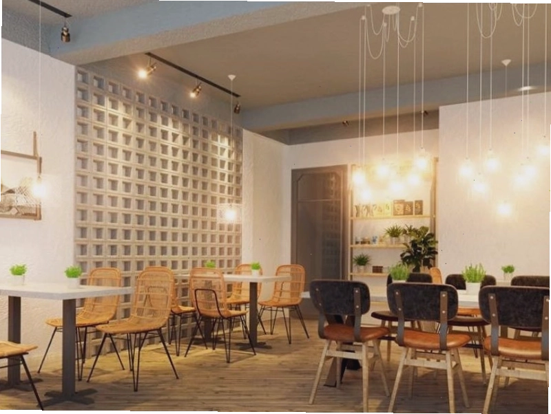 Aroi Coffee sở hữu không gian xanh mát và thiết kế hiện đại