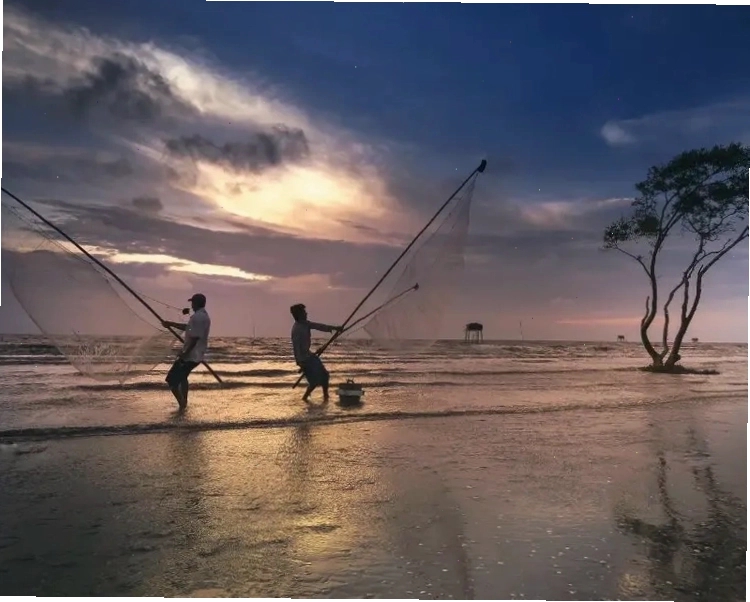 Bãi biển Gò Công Tiền Giang hoang sơ