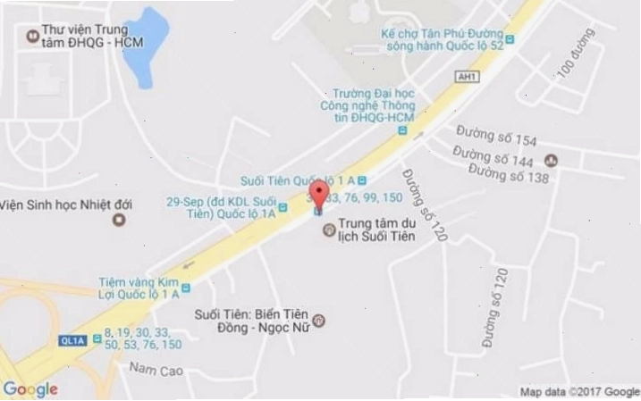 Bản đồ khu du lịch Suối Tiên tổng thể