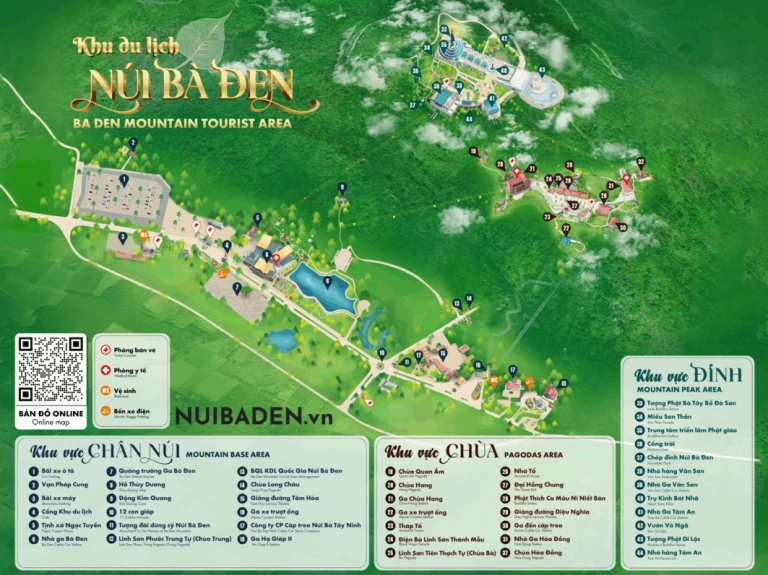 Bản đồ núi Bà Đen: Hướng dẫn tham quan chi tiết nhất từ A-Z