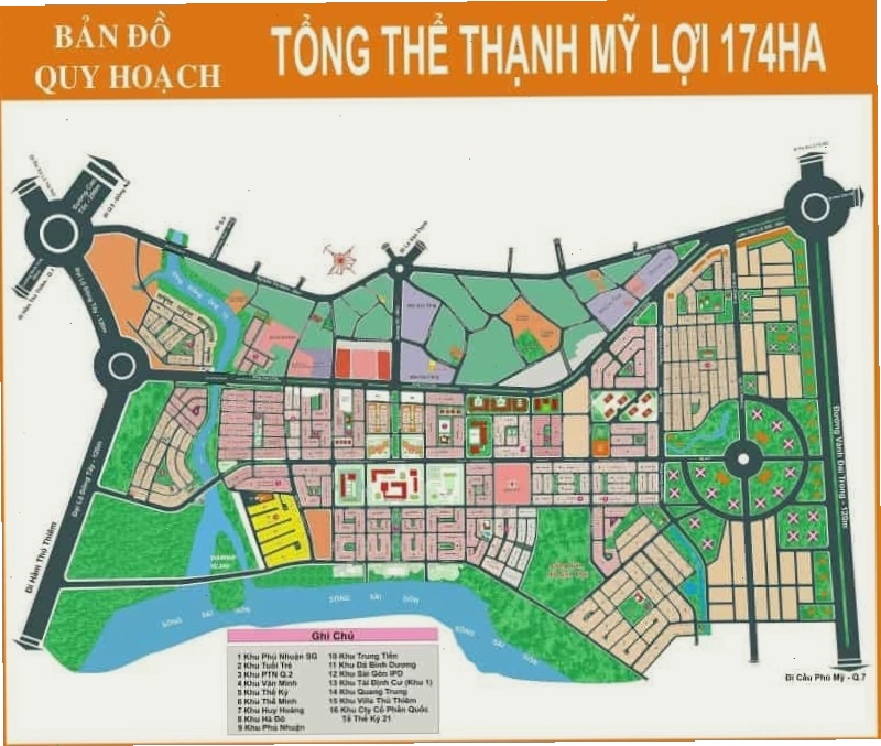 Bản đồ quy hoạch tổng thể khu Thạnh Mỹ Lợi Quận 2