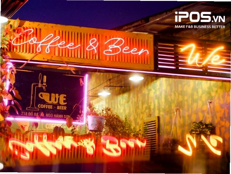 Bàn ghế được bố trí khoa học trong quán cafe beer