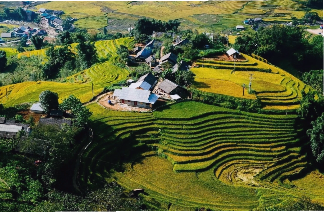 Bản Tả Van với những ngôi nhà sàn truyền thống và khung cảnh núi rừng