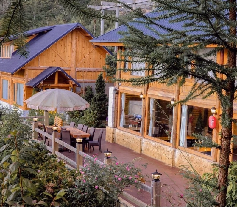Bên trong một căn bungalow tại Rock Garden Sapa Homestay