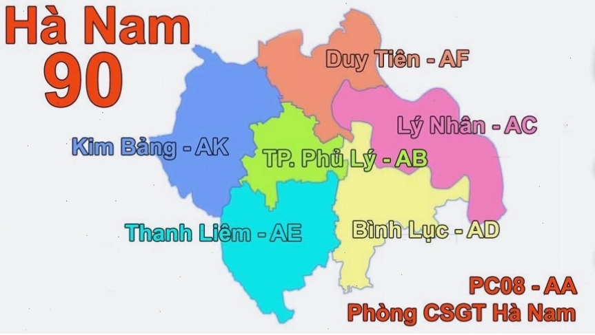 Biển số xe định danh Hà Nam 90 mới nhất