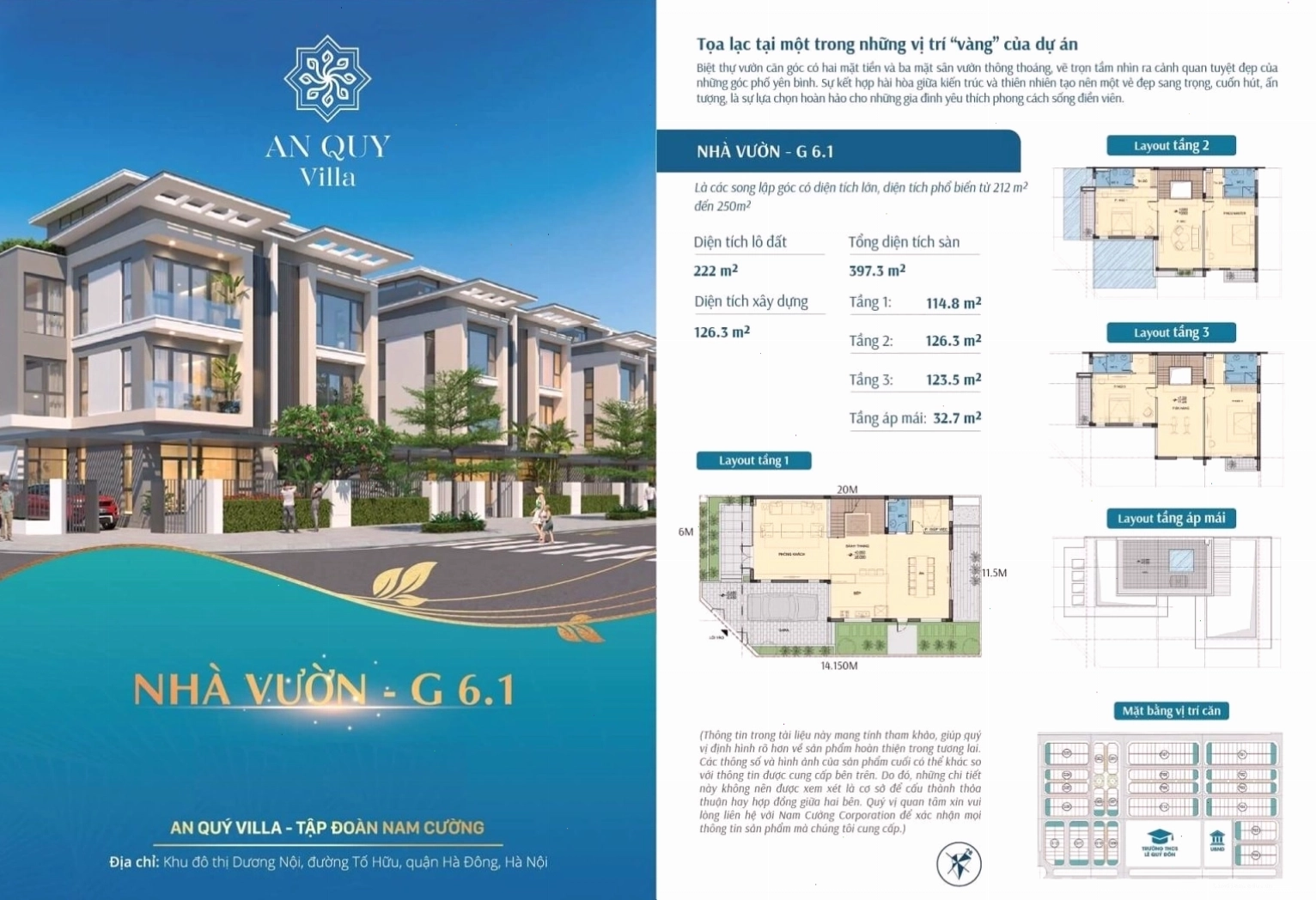 Biệt thự nhà vườn An Quý Villa với khoảng sân vườn rộng rãi