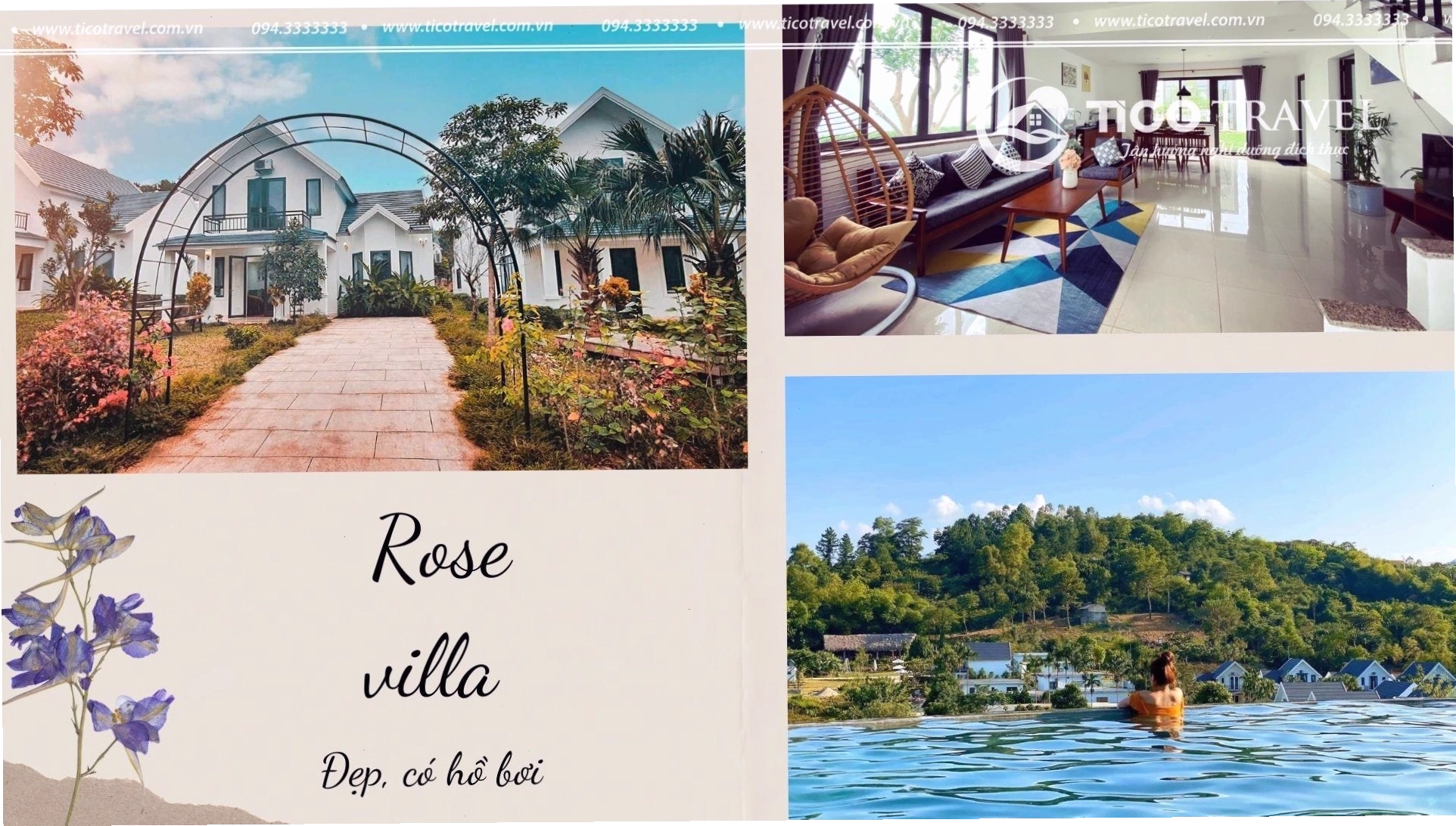 Bố trí phòng ngủ trong một villa Ba Vì sang trọng