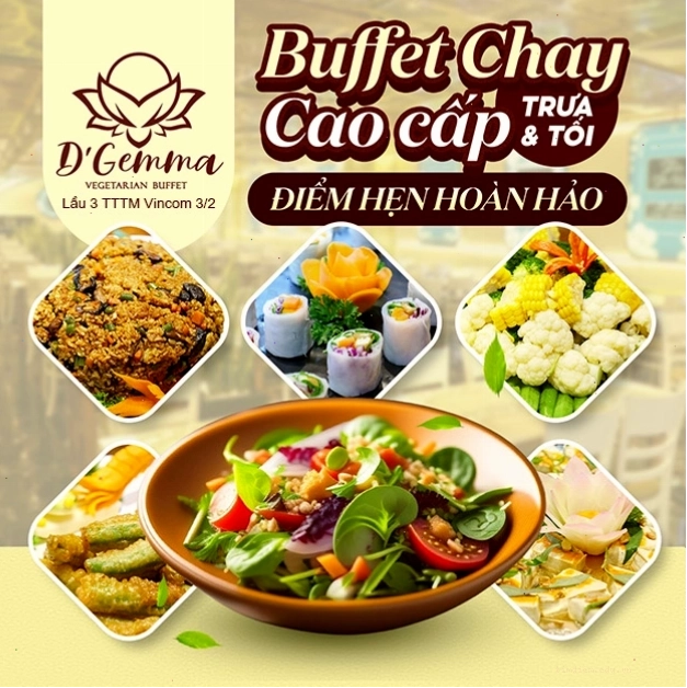 Buffet chay cao cấp tại D’Gemma CN 3/2