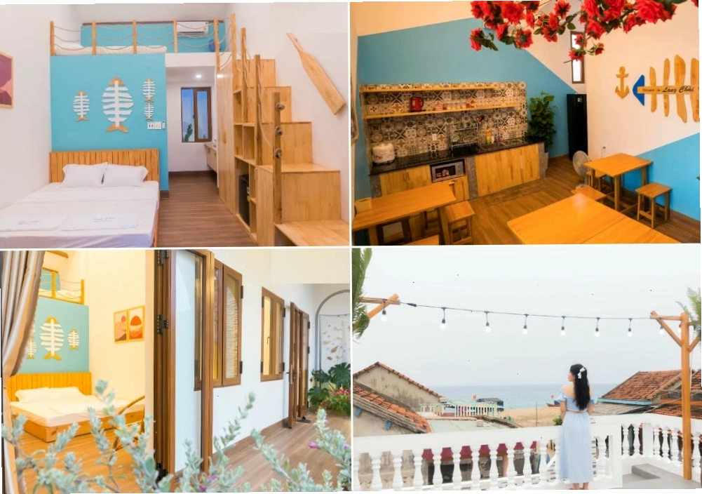 Các căn phòng tiện nghi, sạch sẽ được bày trí đẹp mắt tại Làng Chài Homestay Phú Yên