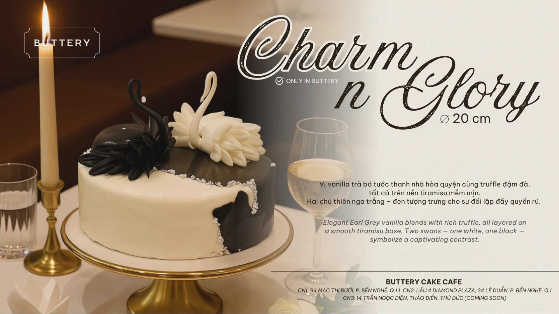 Các loại bánh ngọt hấp dẫn tại Buttery Cake & Cafe