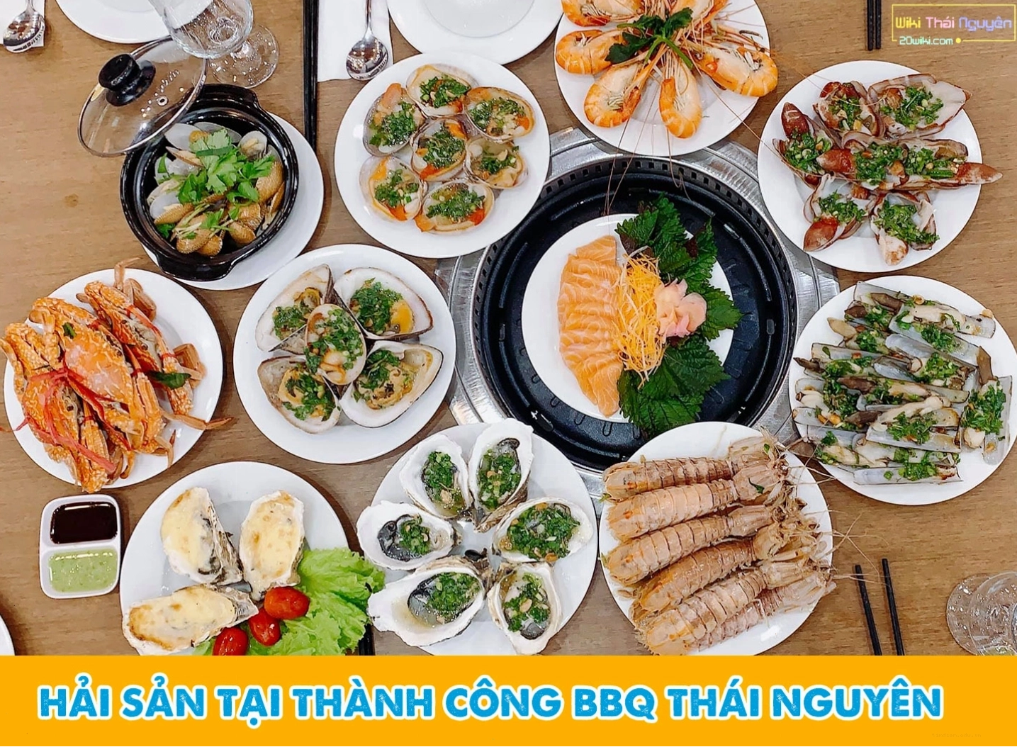 Các món ăn ngon được chuẩn bị cầu kỳ tại Thành Công BBQ Thái Nguyên