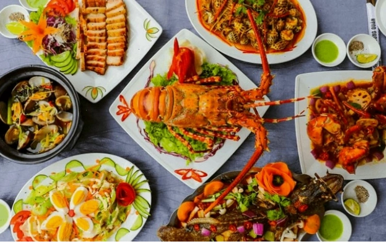 Các món hải sản tươi ngon được phục vụ tại khách sạn