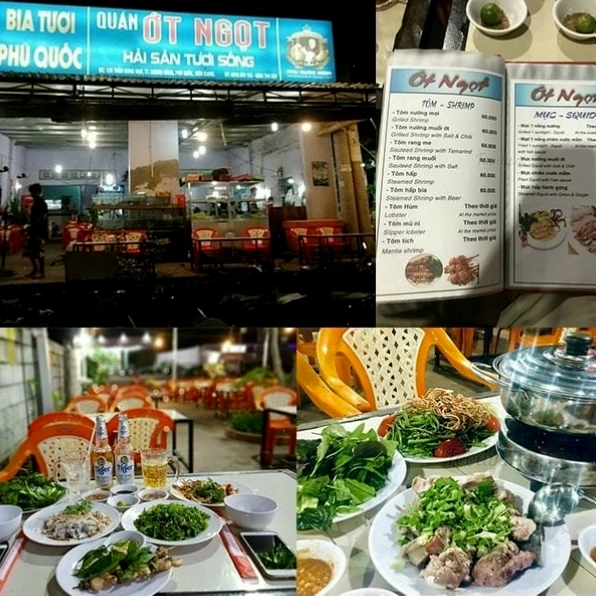 Các món hải sản tươi ngon tại quán Ớt Ngọt Phú Quốc