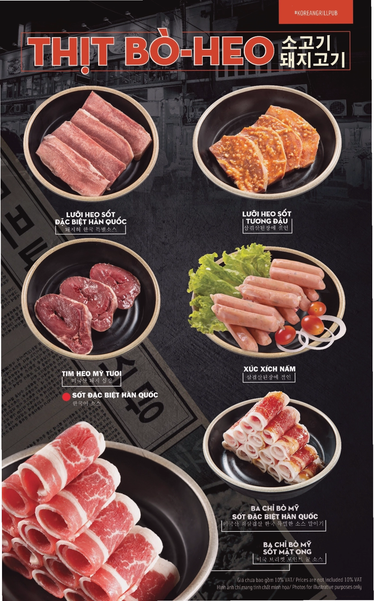 Các món nướng BBQ tại nhà hàng K-Pub