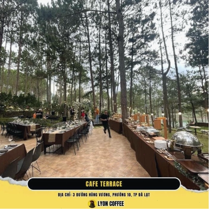 Cafe Terrace với tầm nhìn đẹp tại Đà Lạt
