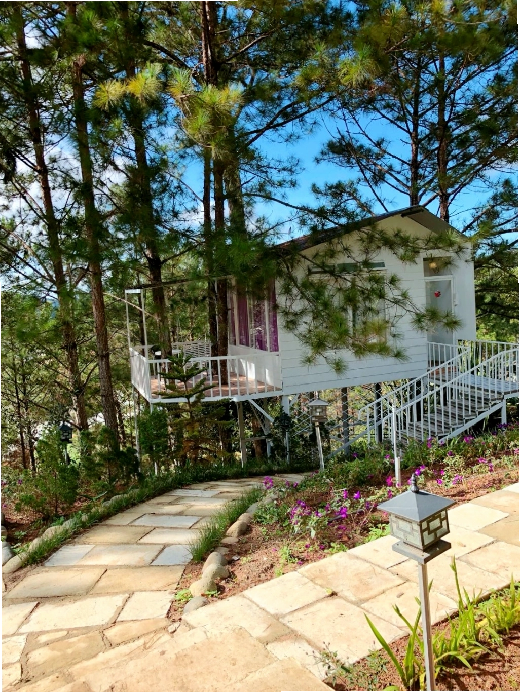 Căn phòng Treehouse Small với ban công xích đu tại Pine Hill homestay