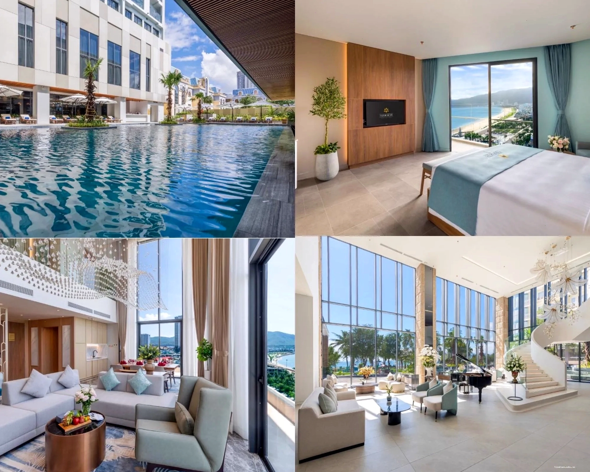 Cảnh biển nhìn từ ban công villa Quy Nhơn