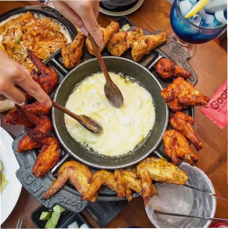 Cánh gà nướng phô mai tại Goobne