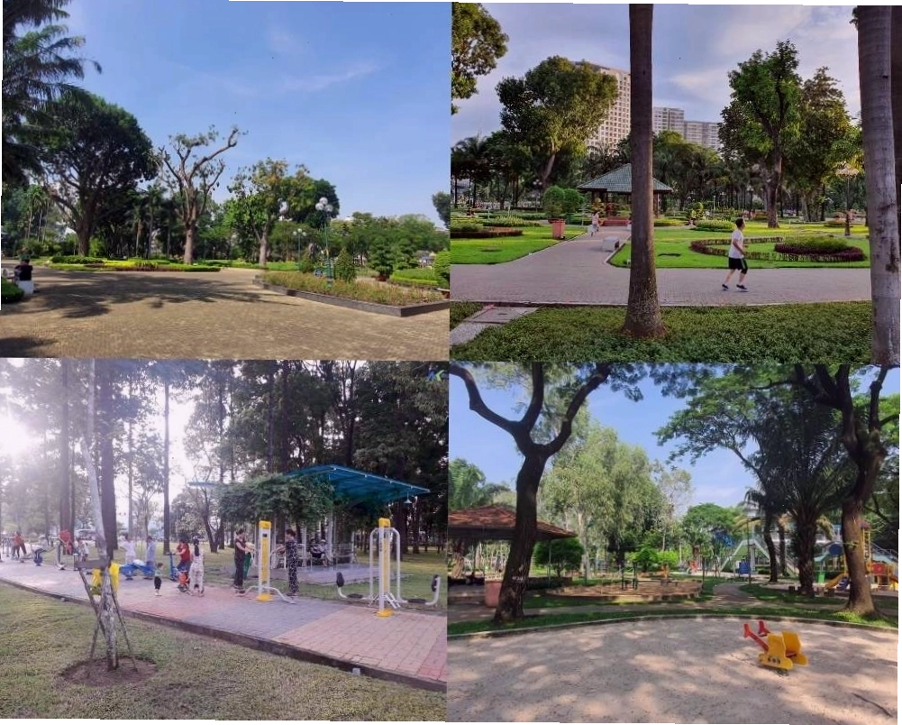 Cảnh quan công viên mang đến không khí trong lành, mát mẻ cho người dân TP.HCM