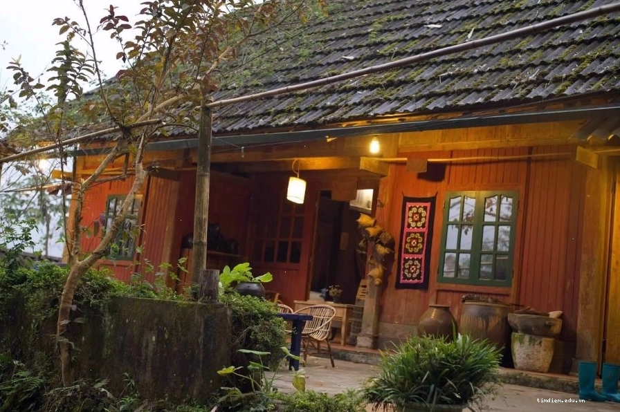Cảnh quan ruộng bậc thang nhìn từ một homestay ở Tả Van