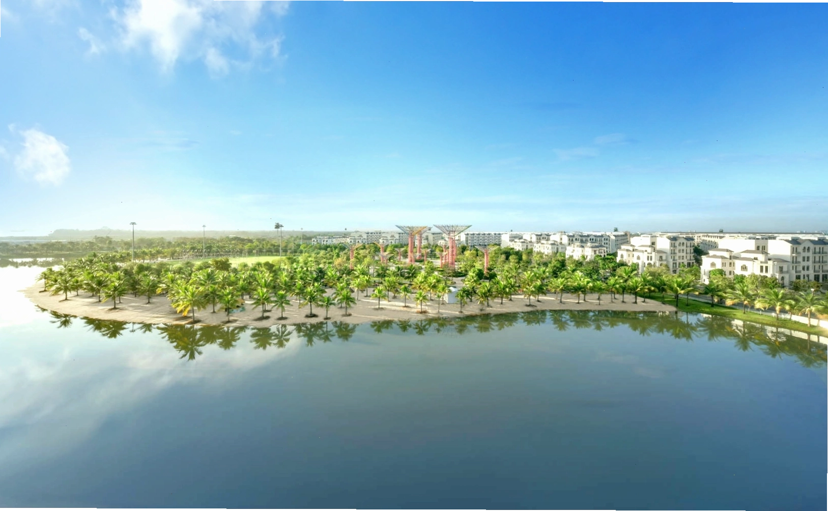 Cảnh quan thơ mộng của Biển hồ Vinhomes Grand Park
