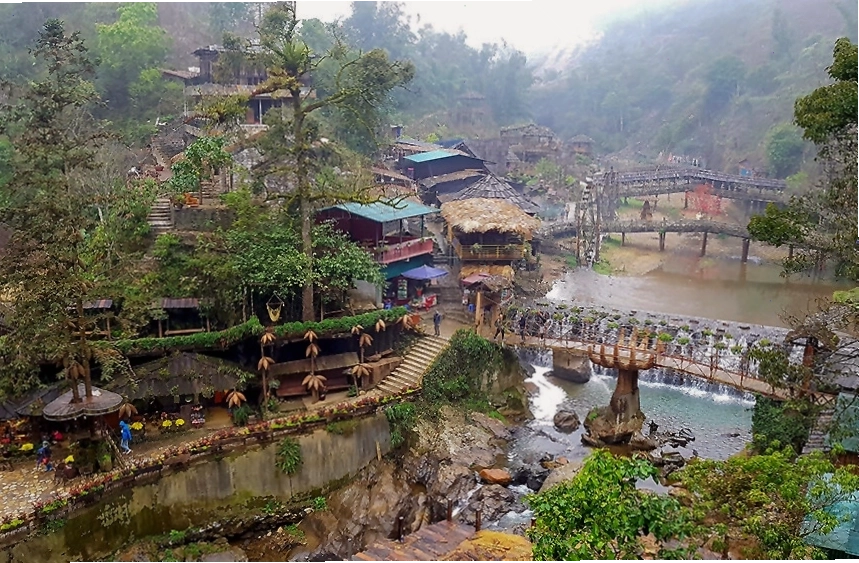 Cảnh quan thơ mộng tại Bản Cát Cát Sapa