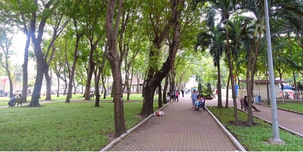 Cảnh quan tươi mát tại Công viên 23 Tháng 9