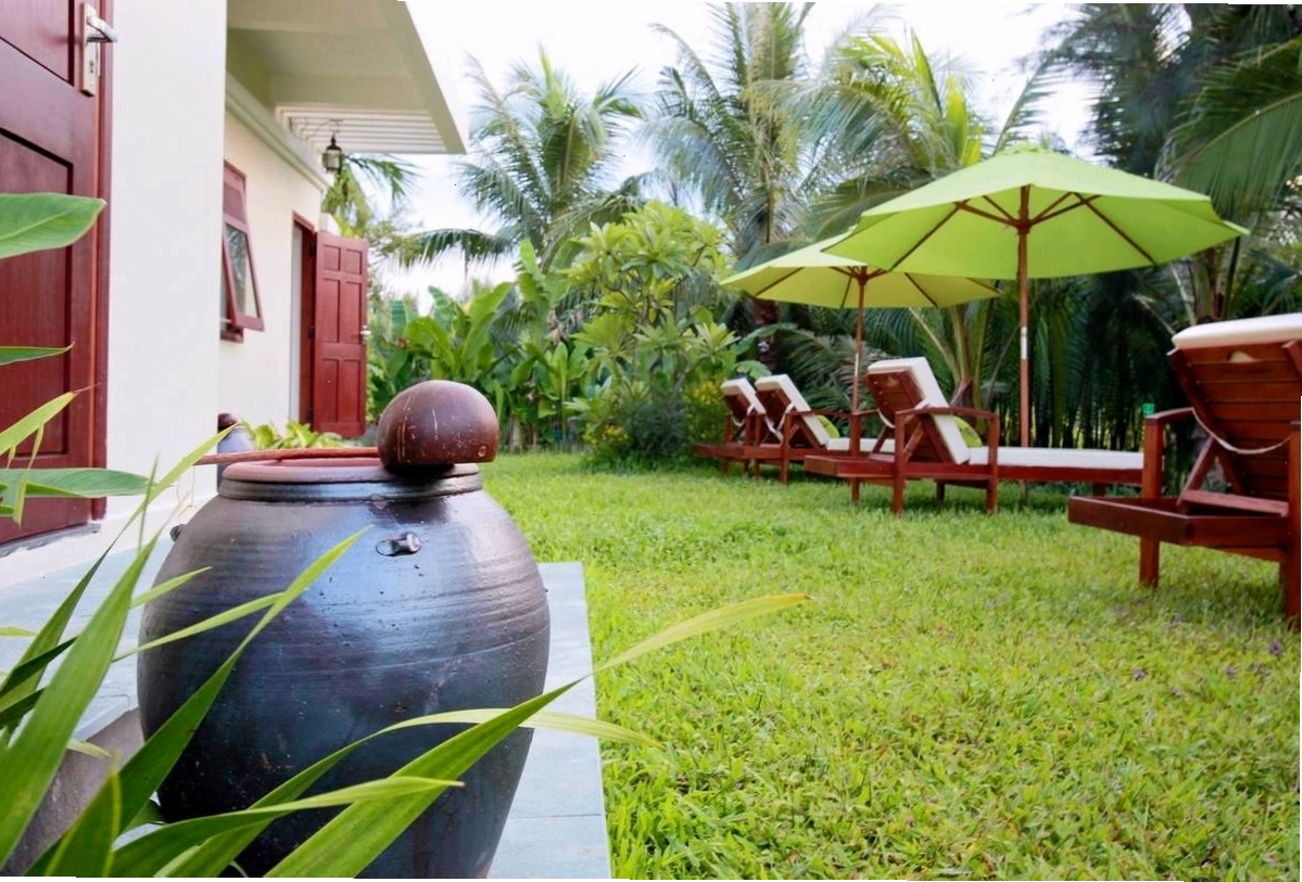 Cảnh quan về đêm lung linh tại Green Boutique Villa