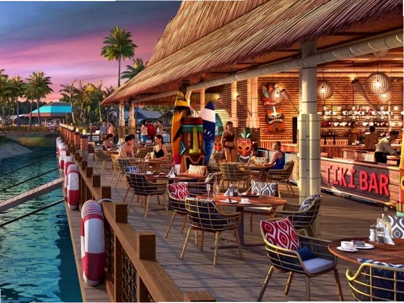 Cảnh quan về đêm lung linh tại Tropicana Park