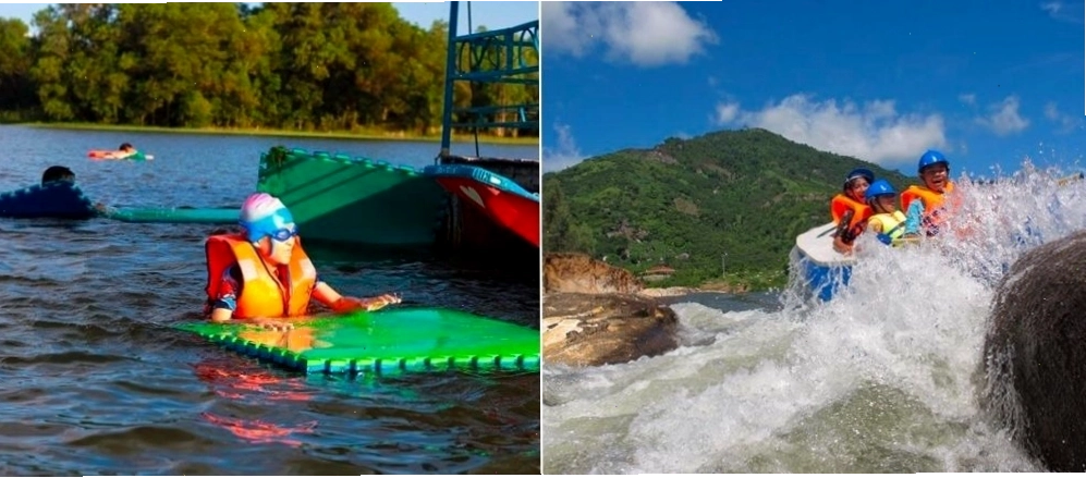 Cảnh quan xanh mát bao quanh Hồ Suối Lam