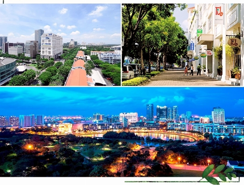 Cảnh quan yên bình tại Công viên Nam Viên vào buổi sáng