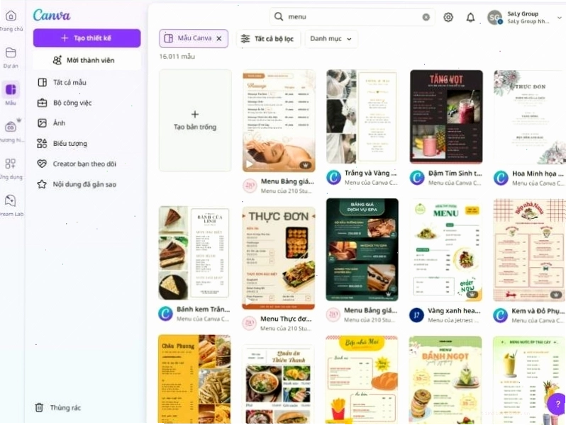 Canva - Nền tảng thiết kế menu phổ biến nhất hiện nay