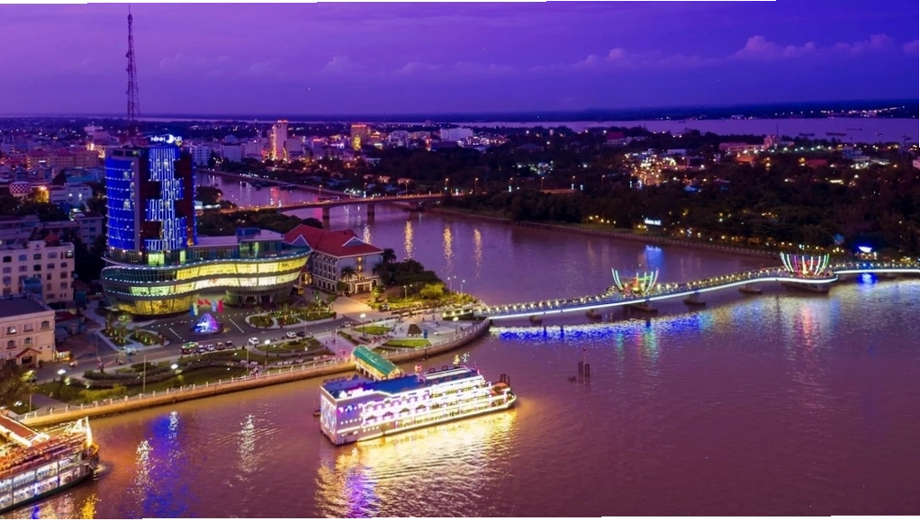 Cầu Tình Yêu Cần Thơ nhìn từ trên cao