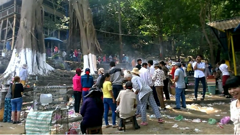 Cây da ba gốc tại Chùa Gia Lào