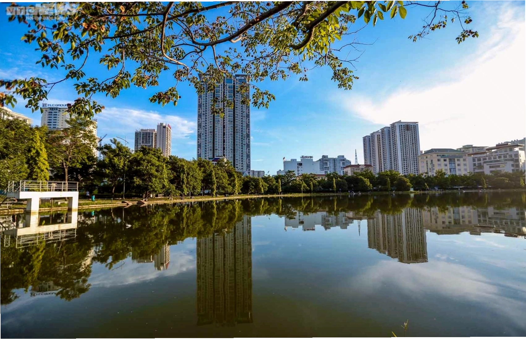 Cây xanh bao phủ tạo bóng mát cho công viên