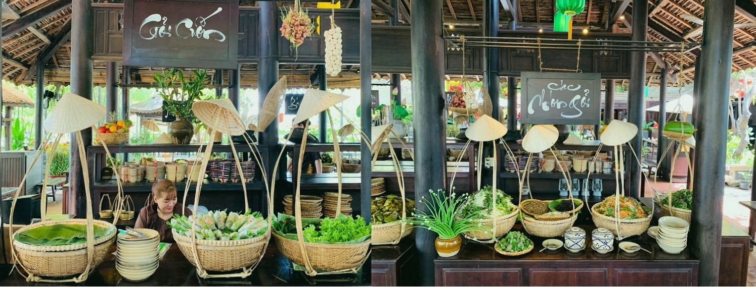 Chi tiết trang trí mang đậm văn hóa Việt Nam tại Làng Ngon Nha Trang