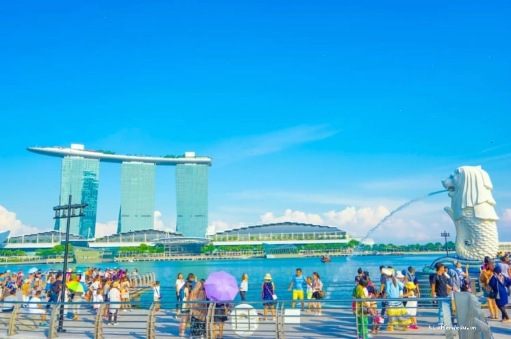 Chụp ảnh cùng tượng Sư tử biển là hoạt động yêu thích của nhiều du khách