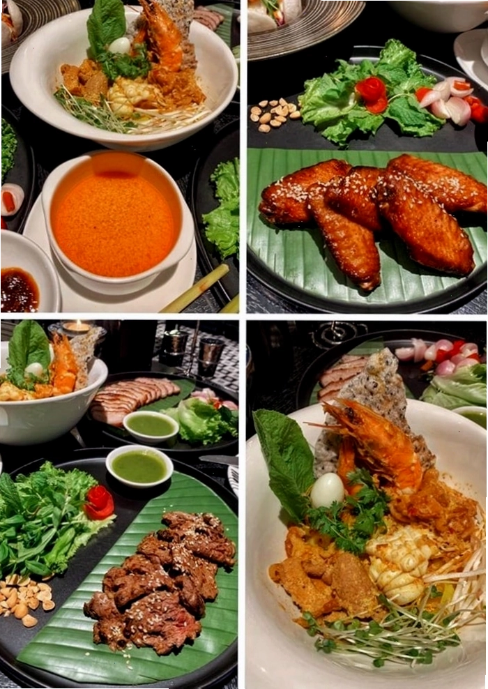 Cloud Nine Restaurant nhìn từ trên cao với ánh đèn lung linh