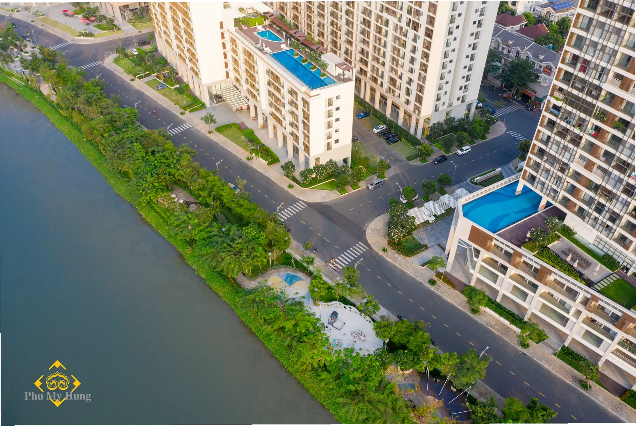 Cổng vào Sakura Park Phú Mỹ Hưng nhìn từ bên ngoài