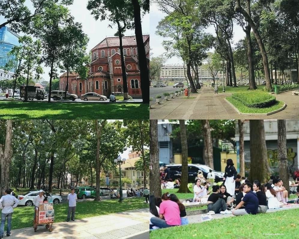 Công viên 30 tháng 4 với không gian xanh mát