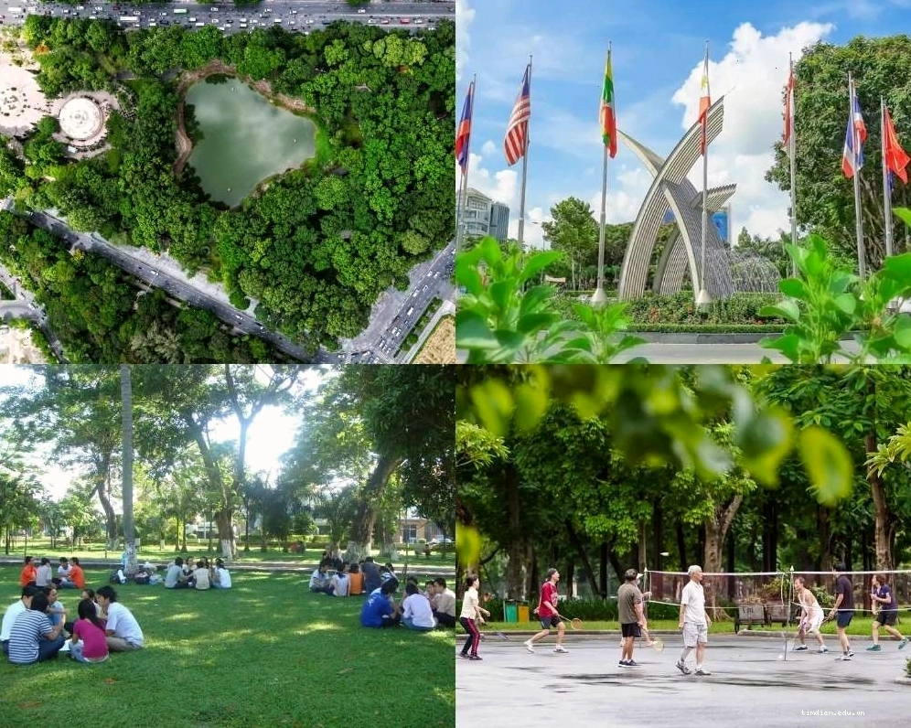 Công viên Hoàng Văn Thụ với không gian cây xanh thoáng đãng