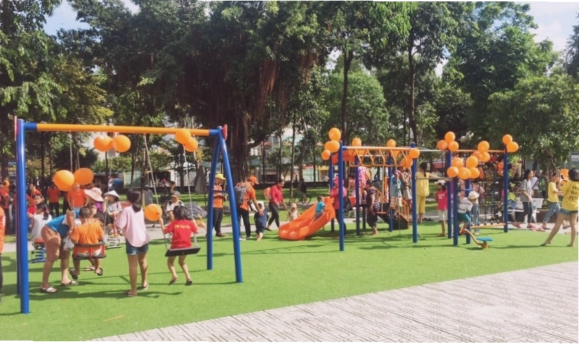 Công viên làng hoa Gò Vấp với các trò chơi ngoài trời thú vị