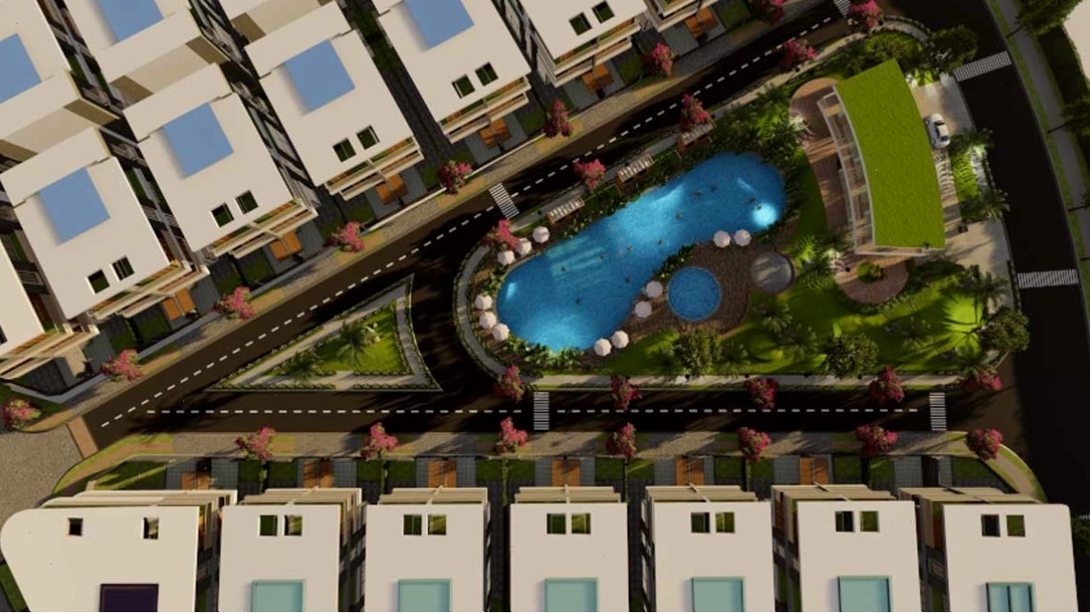Công viên nội khu xanh mát tại The Hill Villas Mũi Né