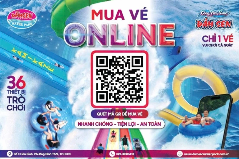 Công viên Nước Đầm Sen: Giá vé 2026, Giờ mở cửa và Kinh nghiệm vui chơi