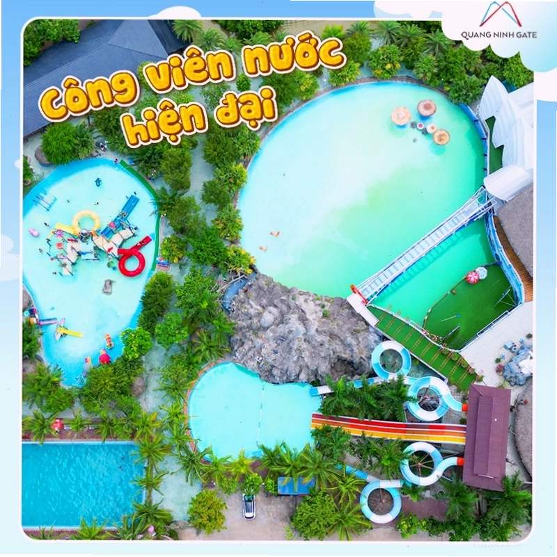Công viên nước Quảng Ninh Gate hiện đại với nhiều trò chơi hấp dẫn cho trẻ em