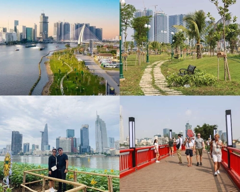 Công viên Sài Gòn ven sông TP. Thủ Đức thu hút người dân địa phương và khách du lịch.