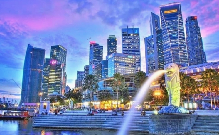 Công viên Sư tử biển Merlion Park là điểm đến nổi bật tại Singapore