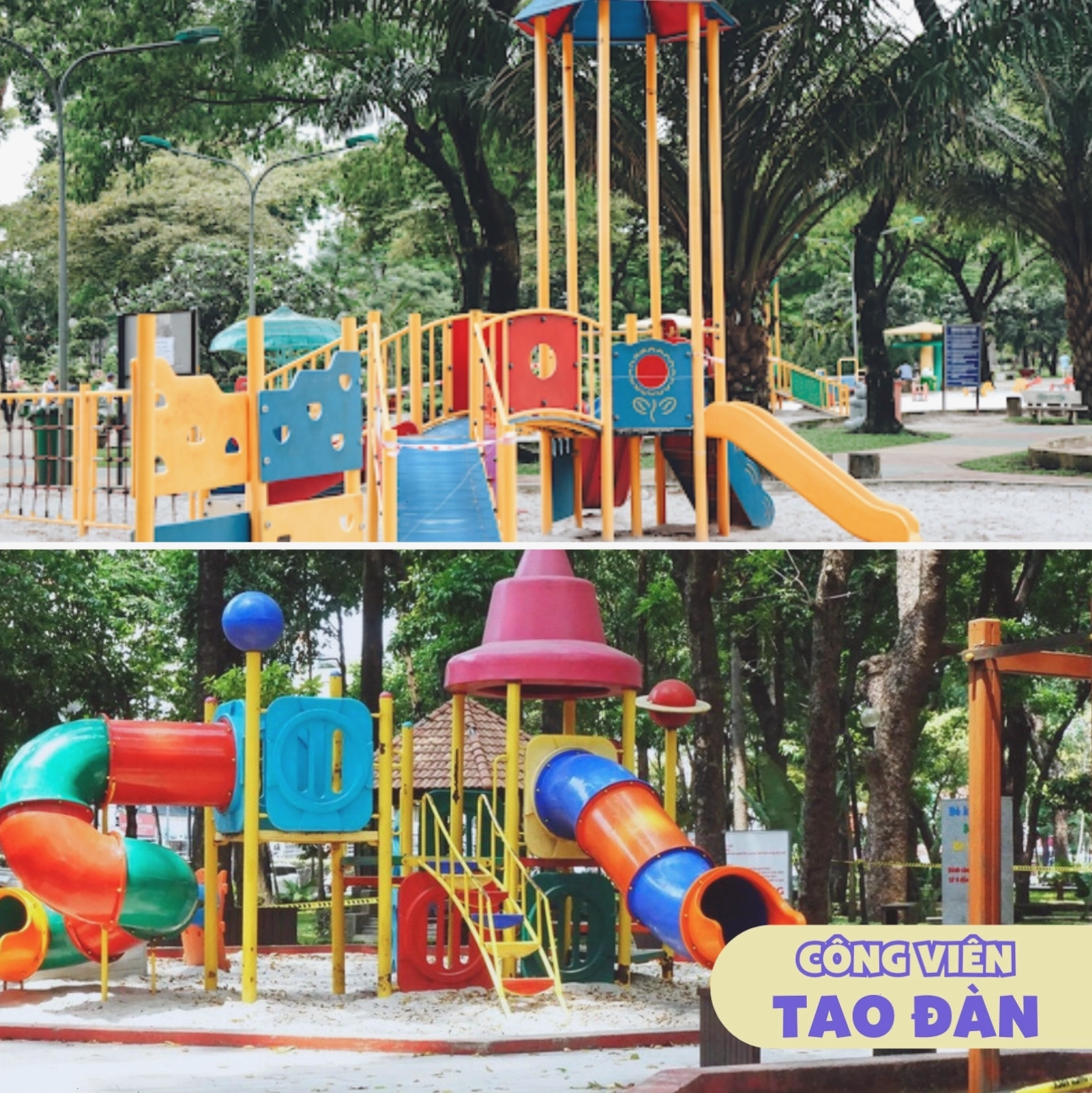 Công Viên Tao Đàn có khu vực vui chơi cho trẻ